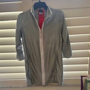 Nike silver Mesh Zip Jacket with Orange stripe on back